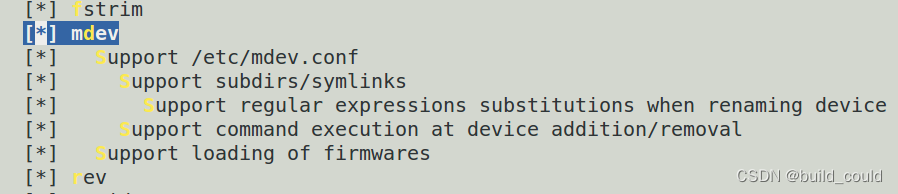 mdev配置项