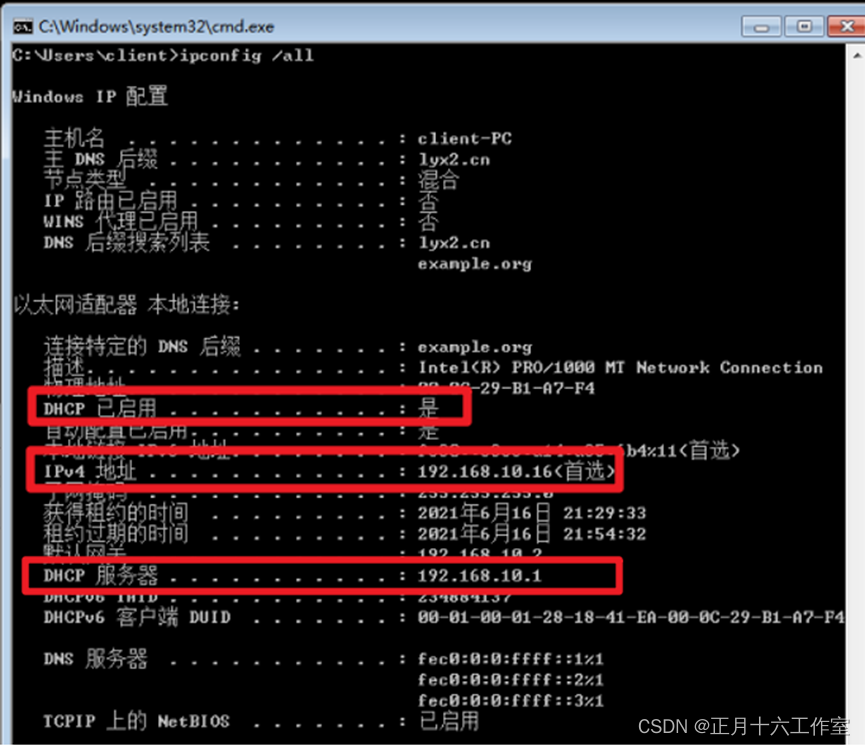 Linux CentOS 8（DHCP的配置与管理）