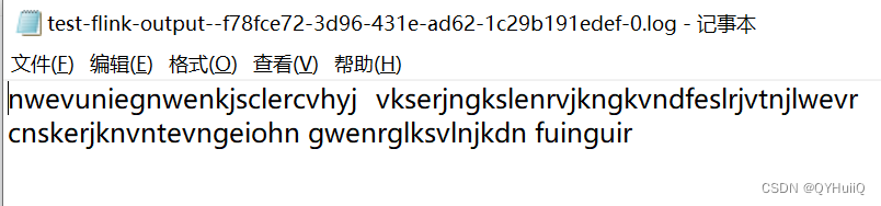 Flink DataStream之输出数据到File中