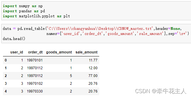 read_table()函数--Pandas