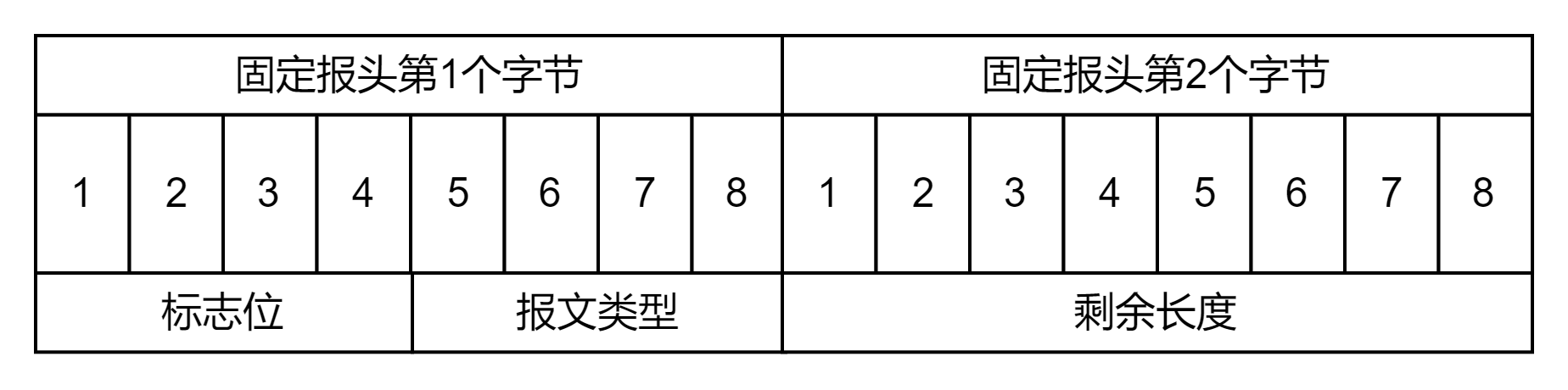 固定报头结构示意图