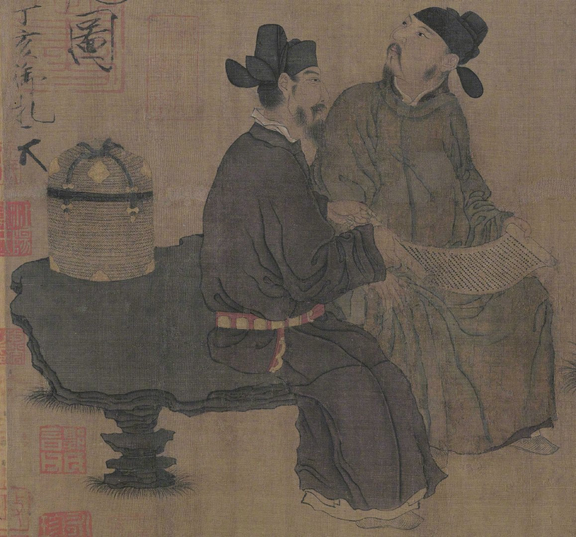 名画25 周文矩《文苑图》-csdn博客