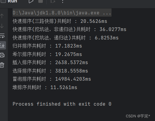 【数据结构】用Java实现七大排序算法