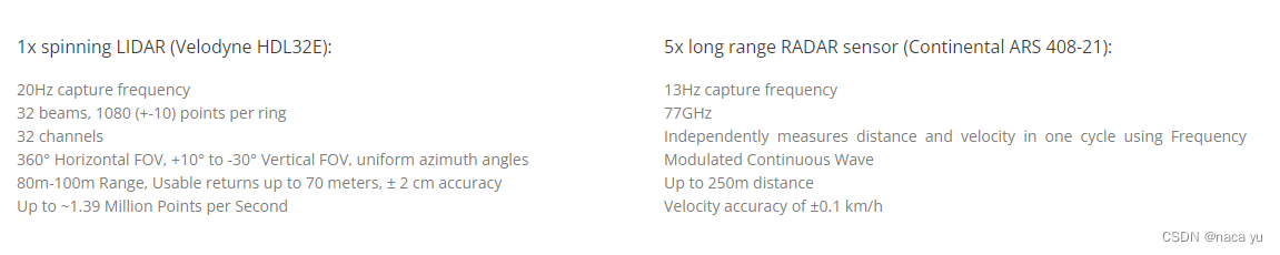 Nuscenes configuration information about radar - Programmer Sought