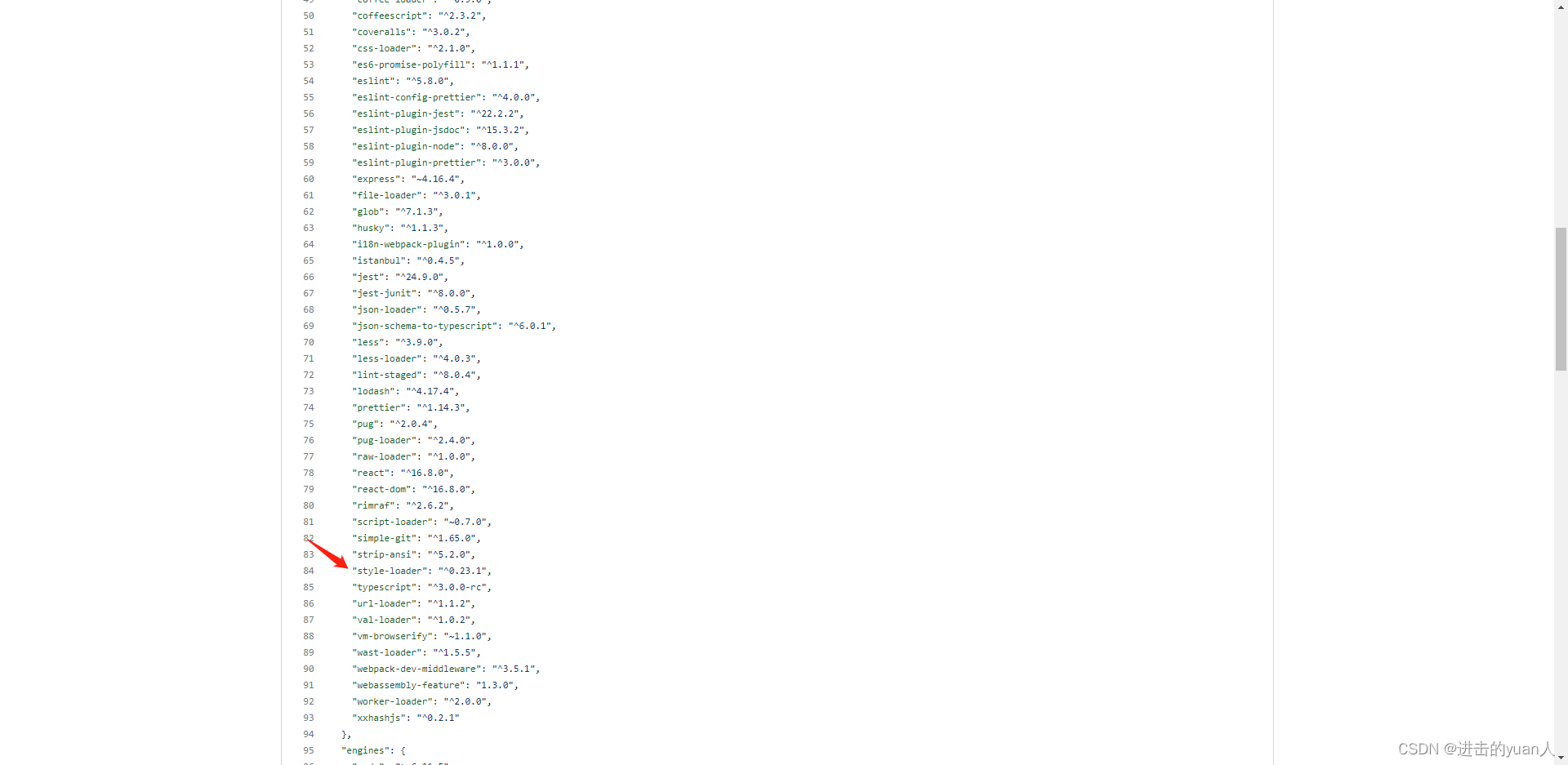 Corresponding dependencies