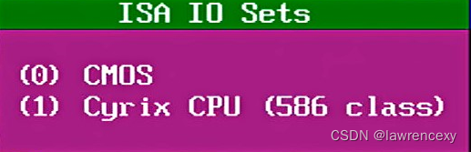 ISA IO选项