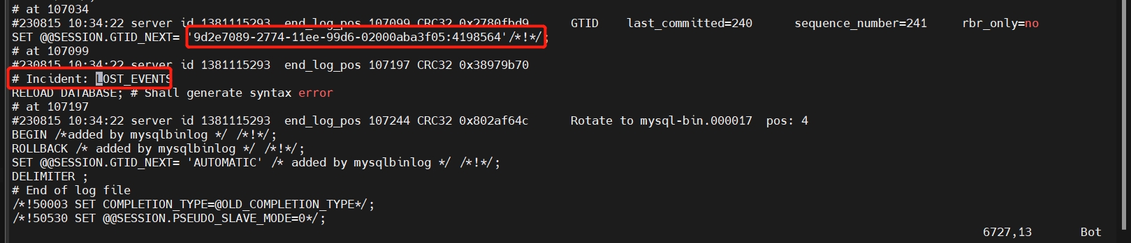 MySQL 主从复制遇到 1590 报错