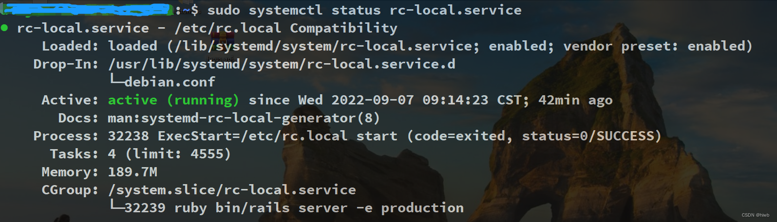 sudo systemctl status rc-local