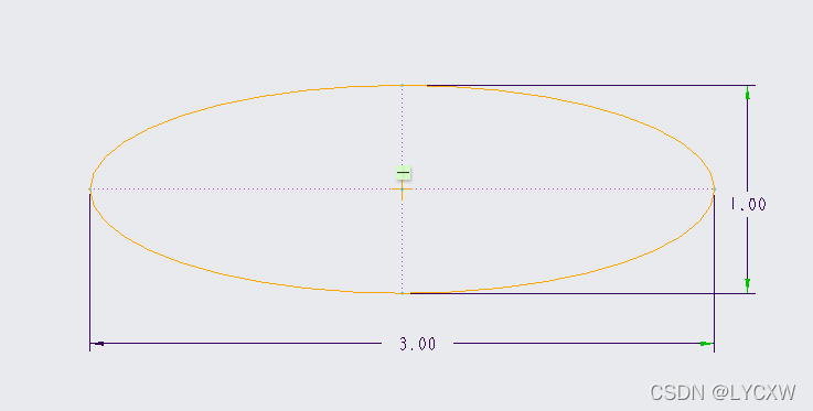 好用的三维绘图软件CREO绘制椭圆