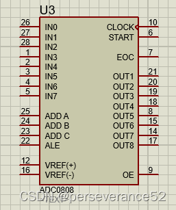 【Proteus仿真】51单片机+ADC0808模数转换数码管显示