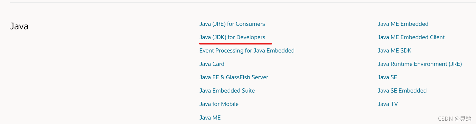 Java开发人员使用的JDK