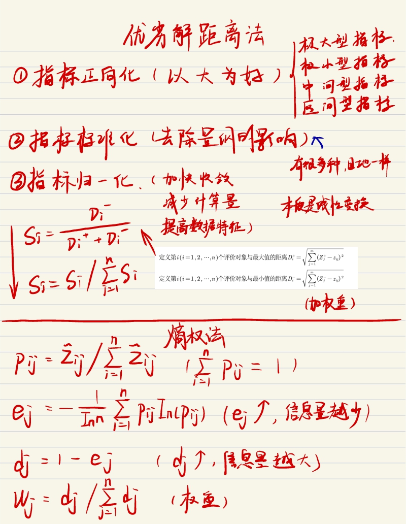 数学建模笔记 Topsis和熵权法