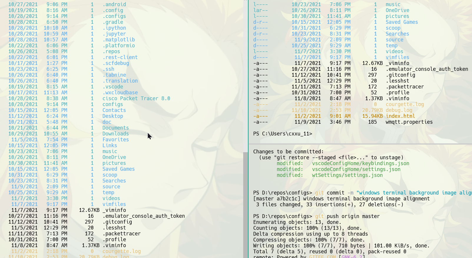 windows terminal shell_彩色背景图/不伤眼方案（opacity） - 代码天地