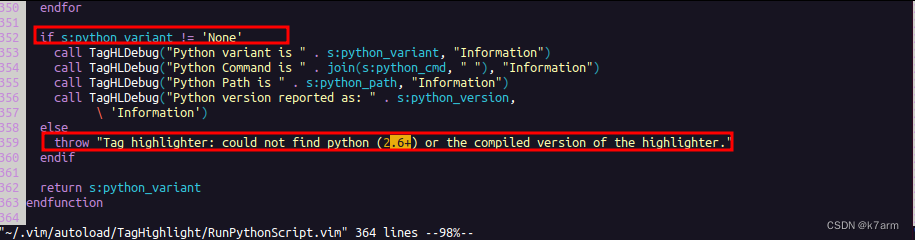 安装taghighlight遇到的需要python问题