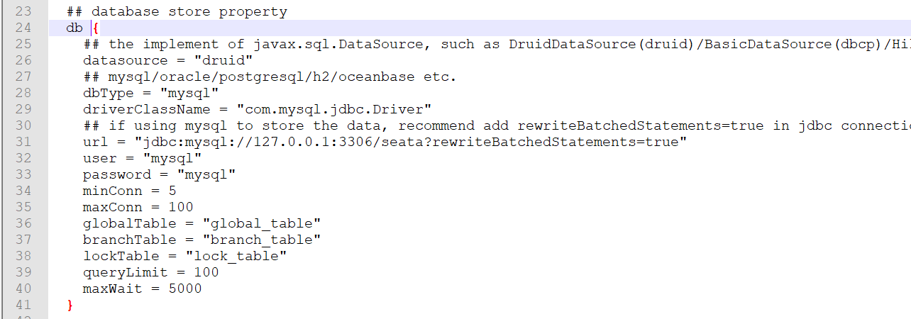 修正 MySQL 衔接信息