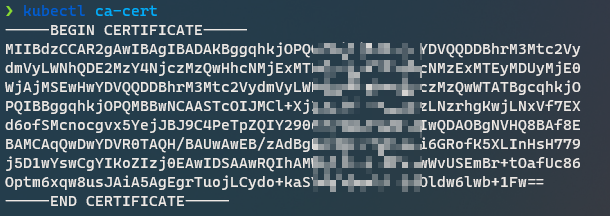 kubectl ca-cert