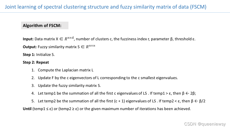 Algorithm of FSCM