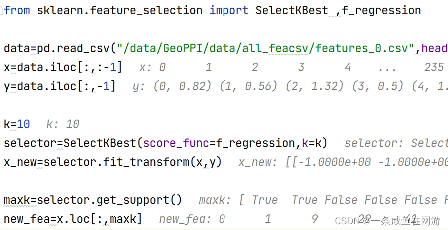 特征选择(筛选特征)