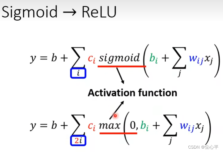 sigmoid转relu