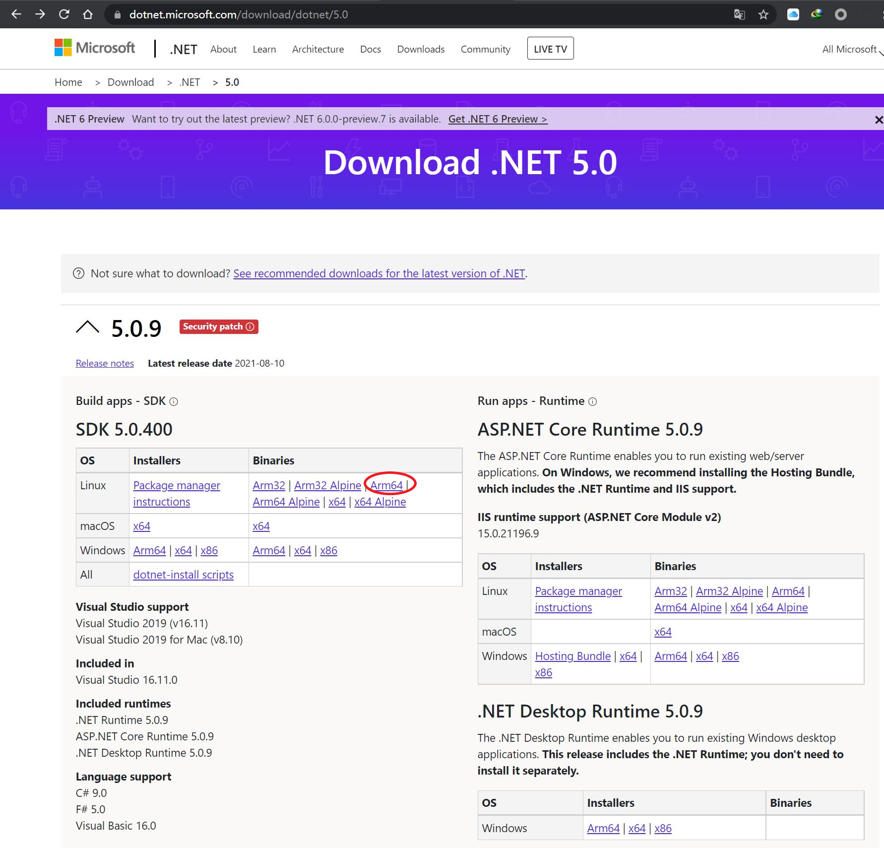 .net 5.0 download