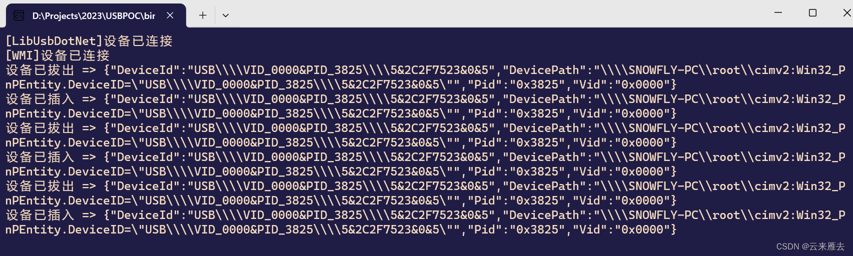 C# 使用 LibUsbDotNet 实现 USB 设备检测