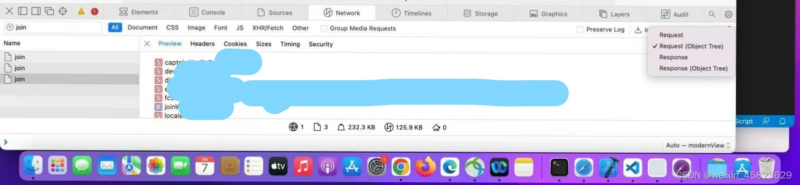 safari network request payload