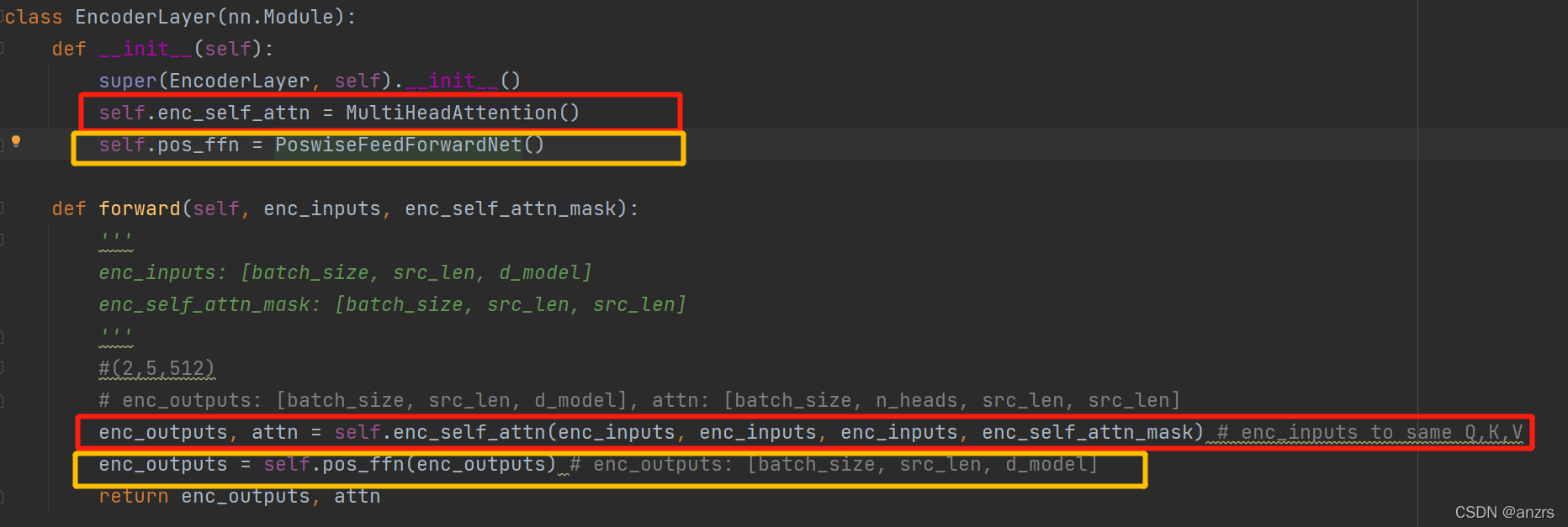 Transformer pytorch 代码解读(2)Encoder层-CSDN博客