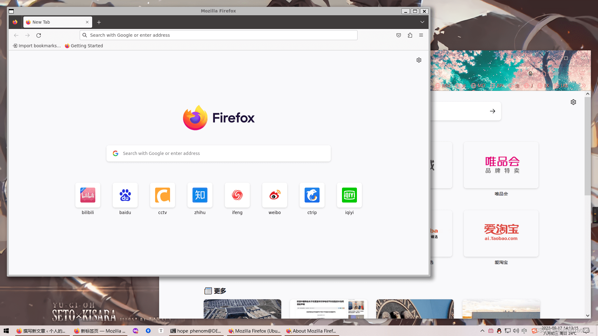 WSLg 的 Firefox 和 Windows 下的 Firefox