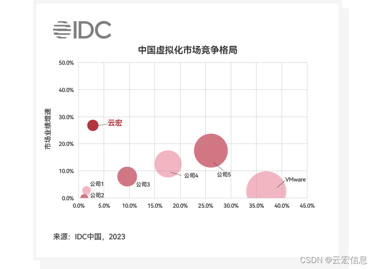 中国虚拟化市场竞争格局_云宏市场业绩增速第一