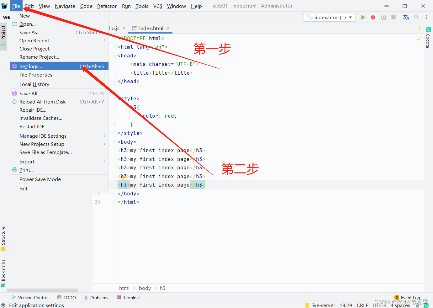 live server for webstorm