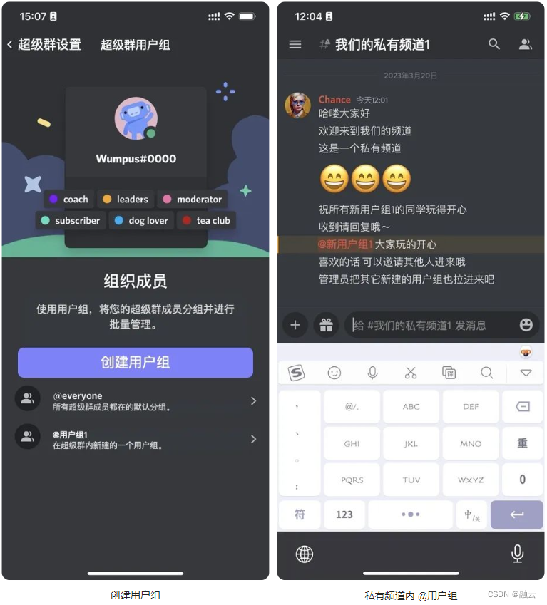 私有频道+用户组，融云超级群的无限用户「分层管理术」