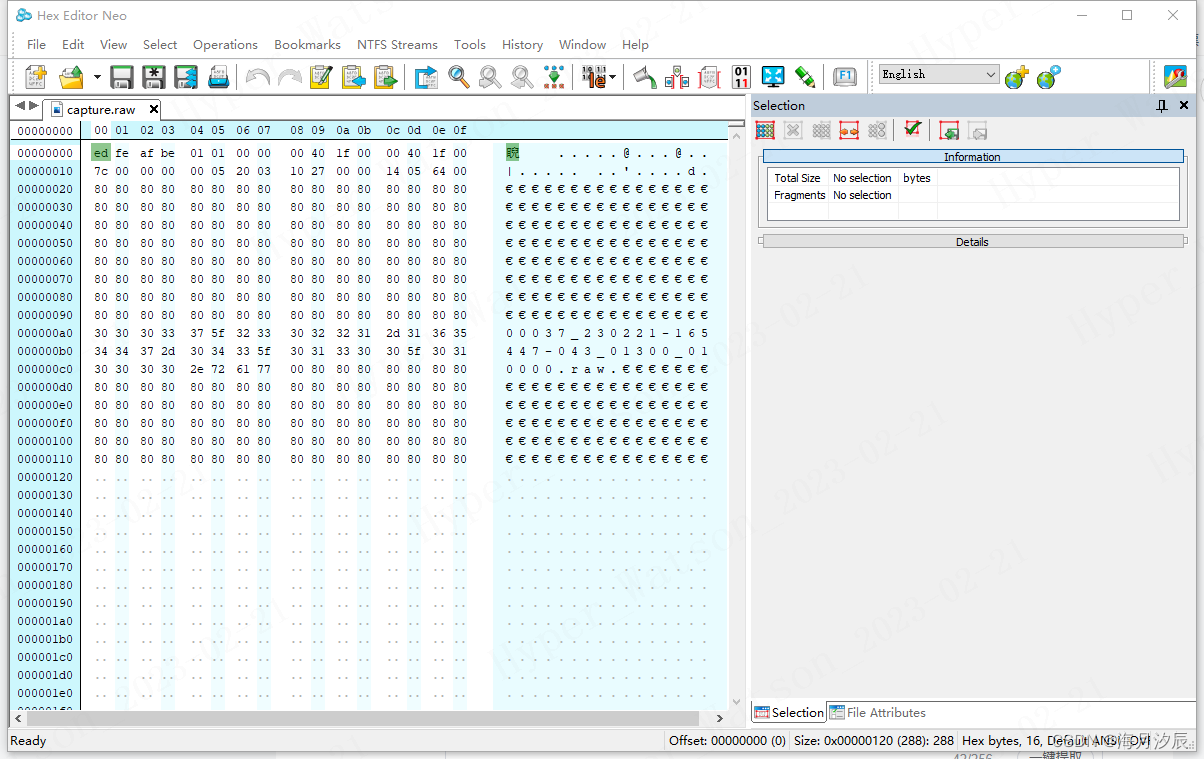 2023-02-21 好用的一款十六进制编辑器软件Hex Editor Neo ，以十六进制 