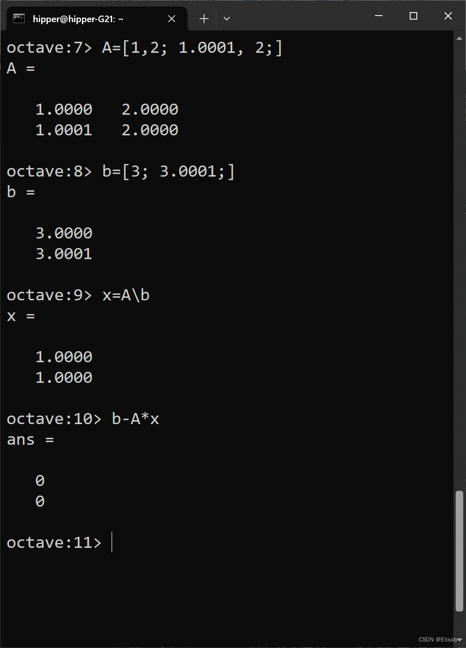 matlab 计算Ax=b的解，解线性方程组的现成工具