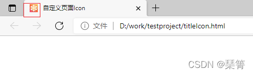 浏览器标题栏显示网站自定义图标