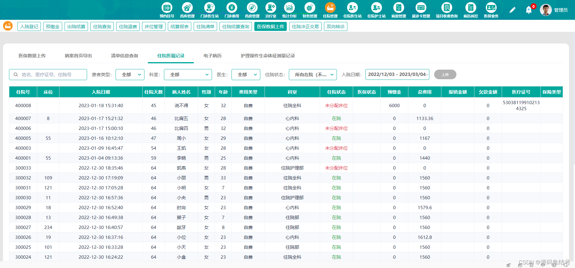 【java源码】二甲医院his系统全套源码 云HIS系统源码