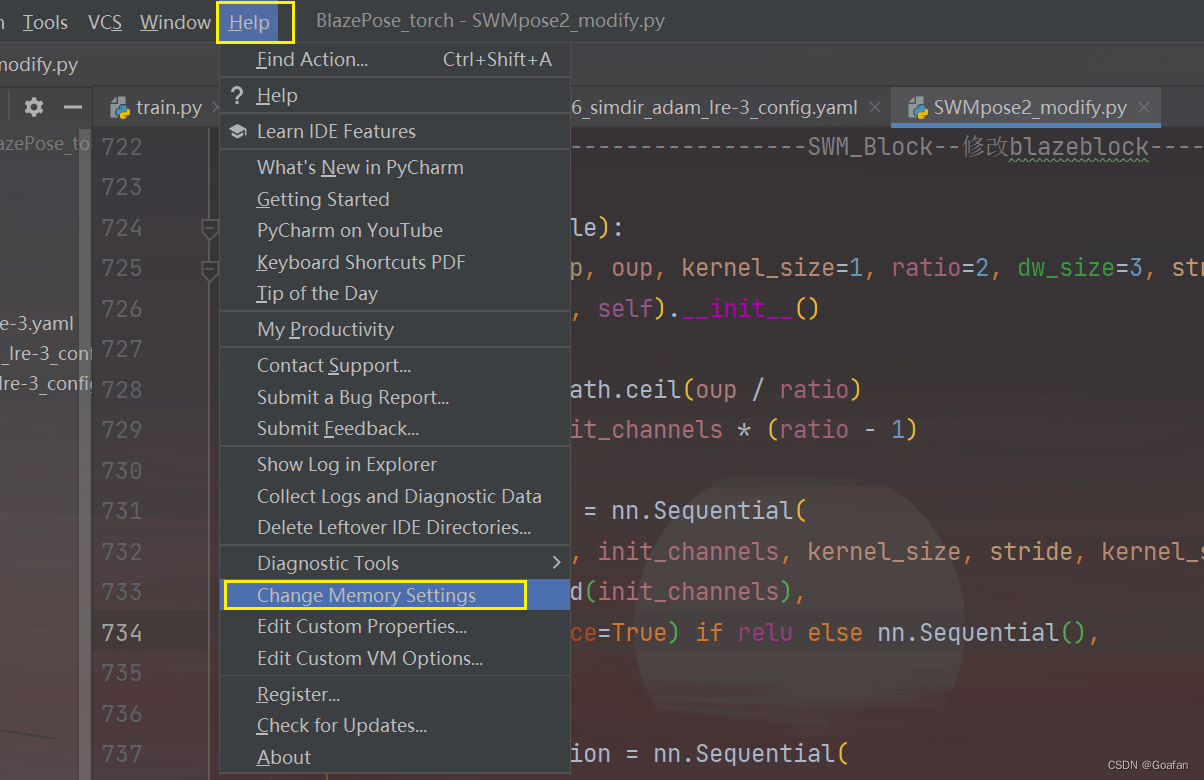 Pycharm报错：the ide running low on memory_pycharm maximum heap size-CSDN博客