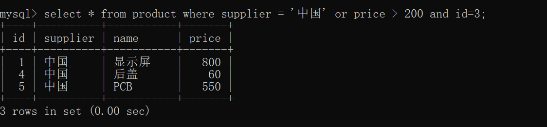 【mysql学习】6.where高级数据过滤