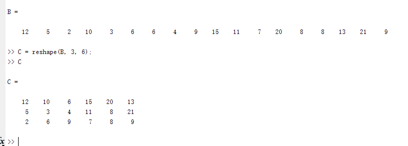 MATLAB reshape()函数和sub2ind()函数_三行六列矩阵例题-CSDN博客