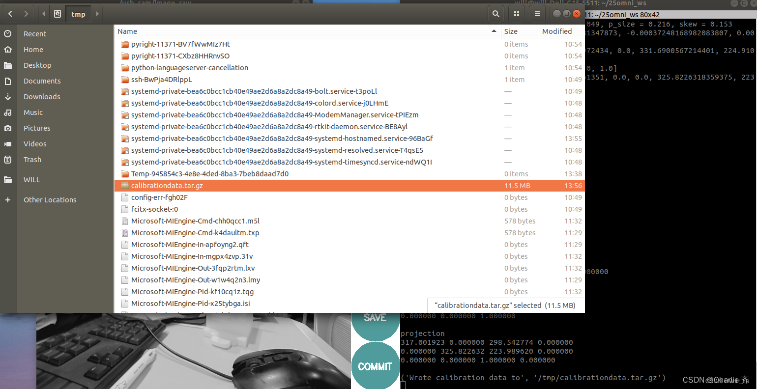 usb相机内参标定流程记录_ubuntu如何查看usbcamera的内参CSDN博客