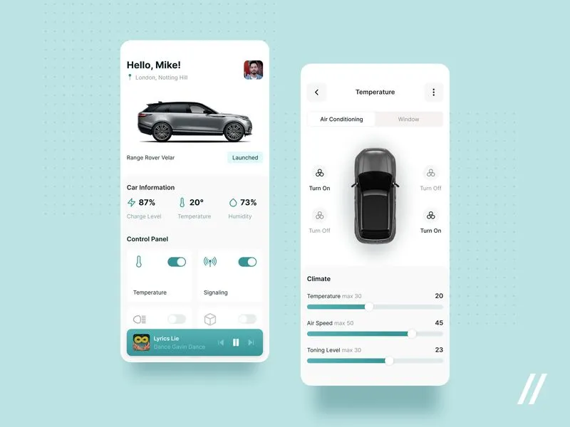 Automotive App Design by Purrweb UI