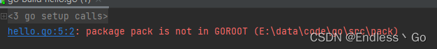 golang cannot find package xxx in any of