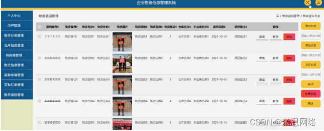 [附源码]java毕业设计企业物资信息管理系统