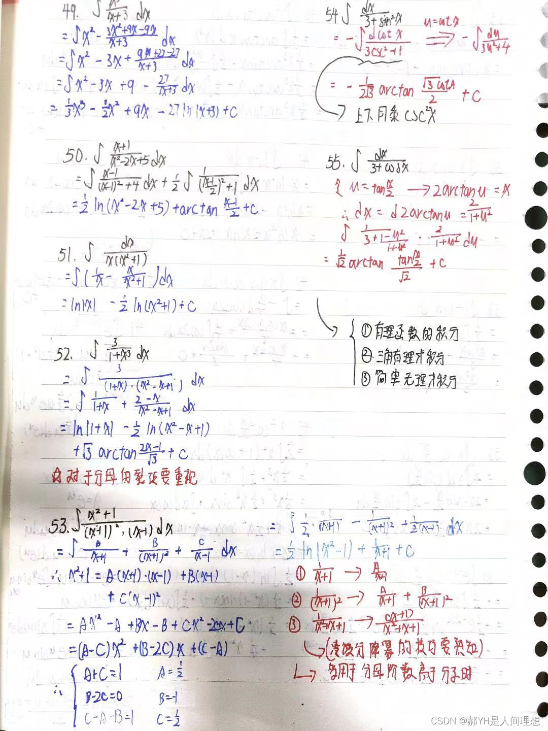 高等数学教材重难点题型总结（四）不定积分