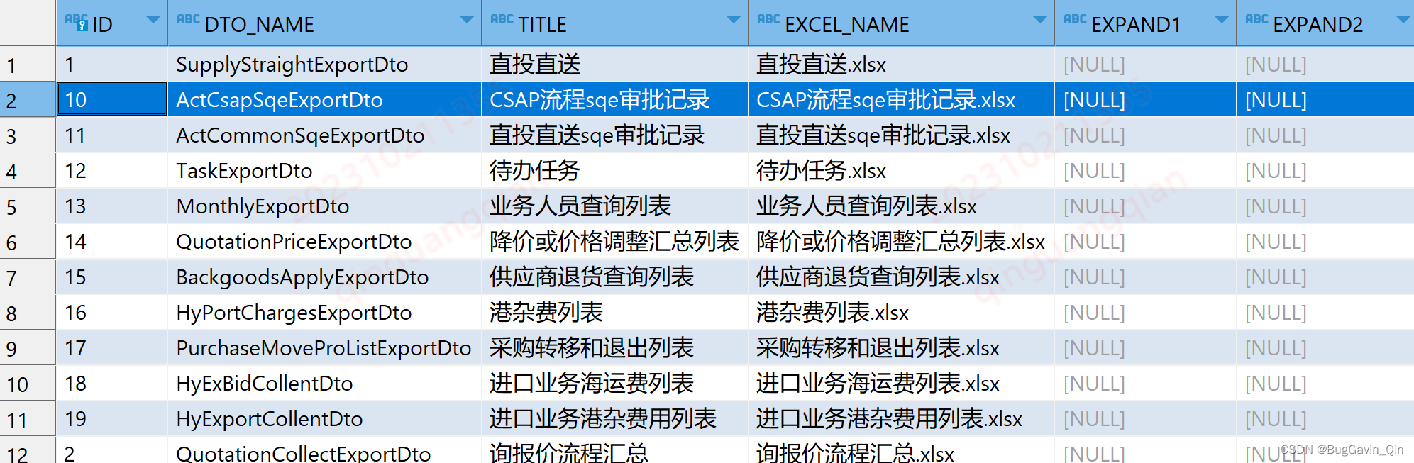 java 通用导出接口