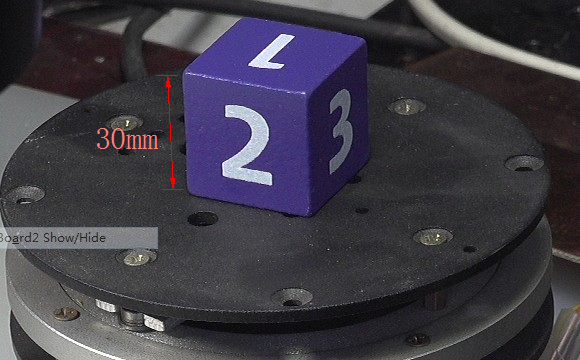 ▲ 图1.1.2 实验中所使用的立方体的编程为30mm