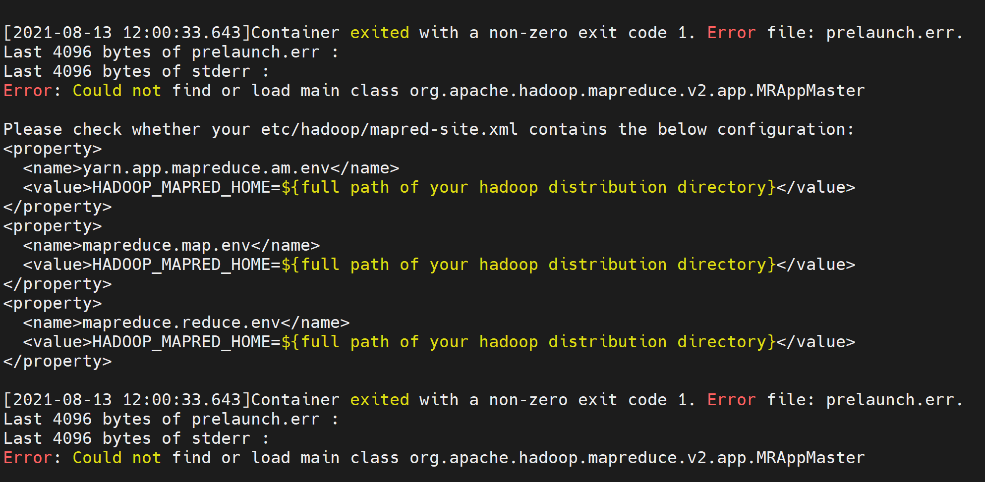 [hadoop] HADOOP_MAPRED_HOME={full path of your hadoop distribution