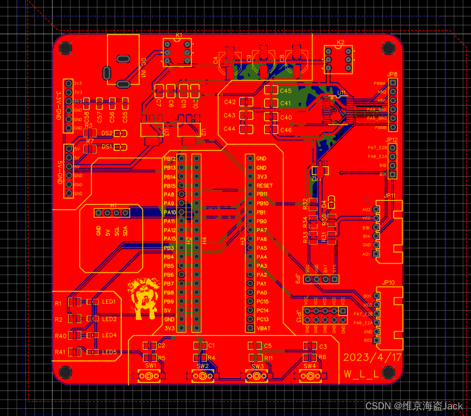 图2-2扩展板PCB