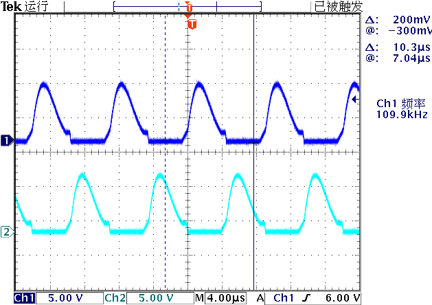 ▲ 图2.1.3 扬声器两端的电压波形