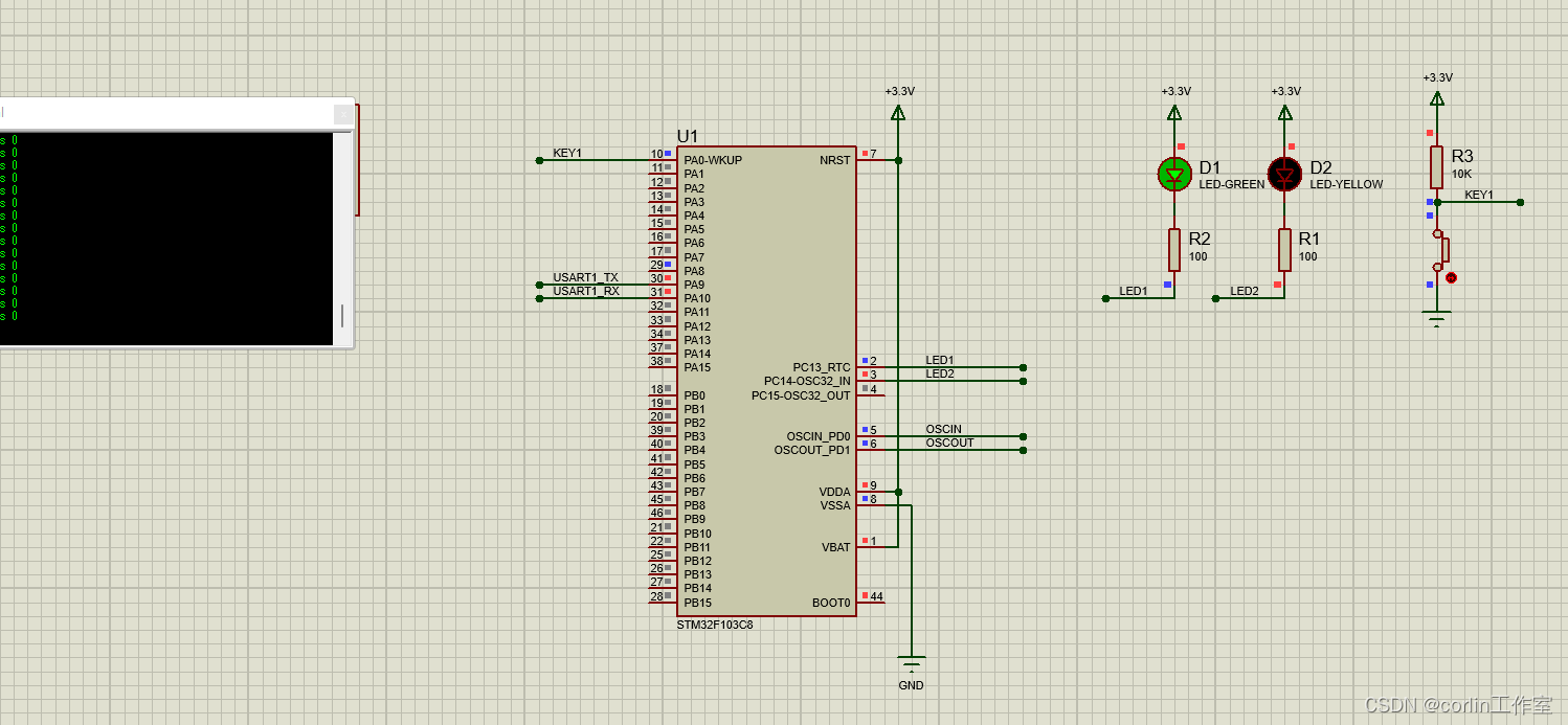 基于Proteus 、STM32CubeMX仿真STM32F103C8T6+FreeRTOS-CSDN博客