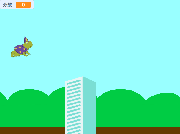 跳跃的青蛙 案例 青少年编程 翻版像素鸟 游戏